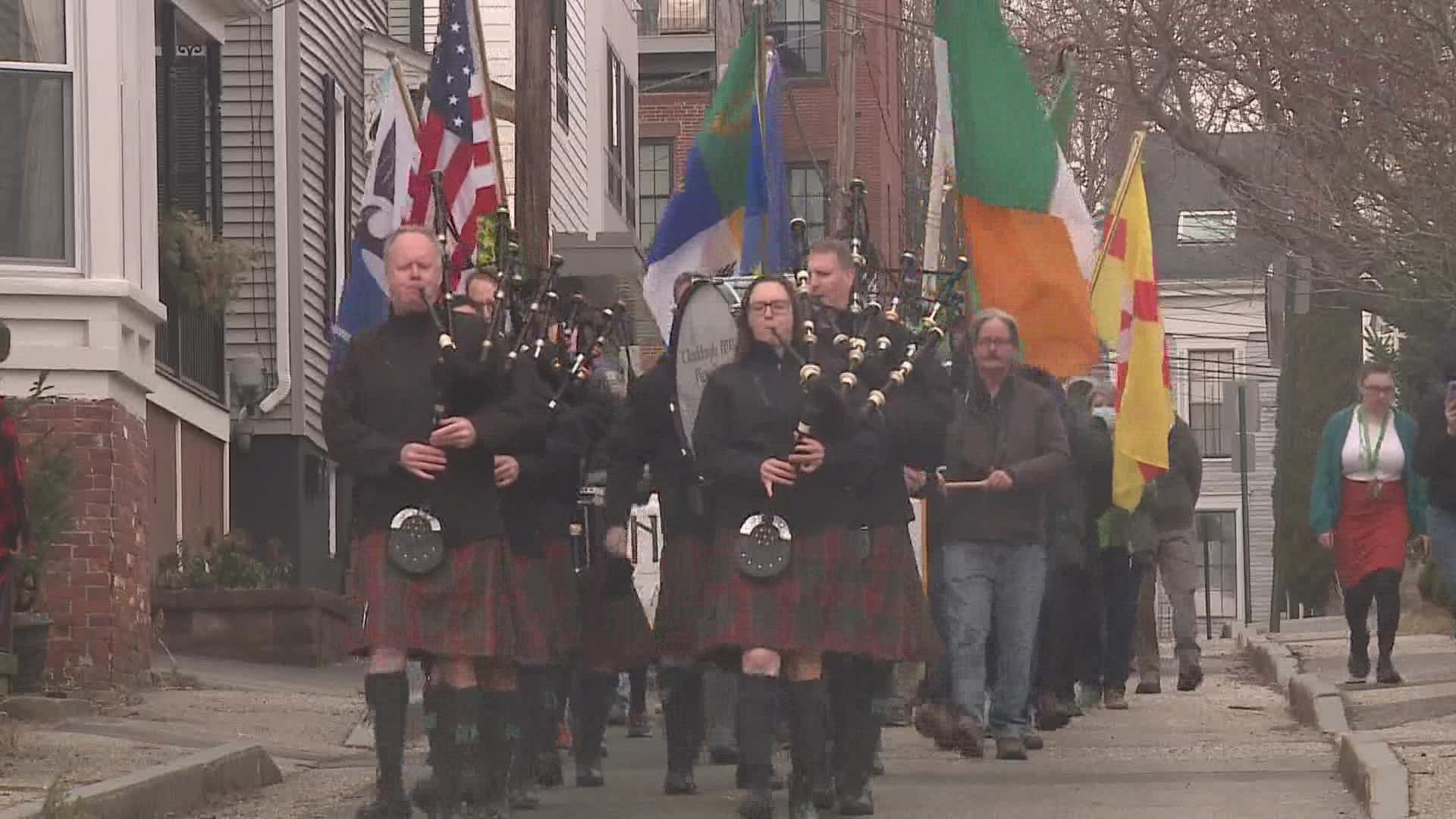 The Maine Irish Heritage Center kicked off their St. Patrick's Day parade at 8 a.m. Thursday.