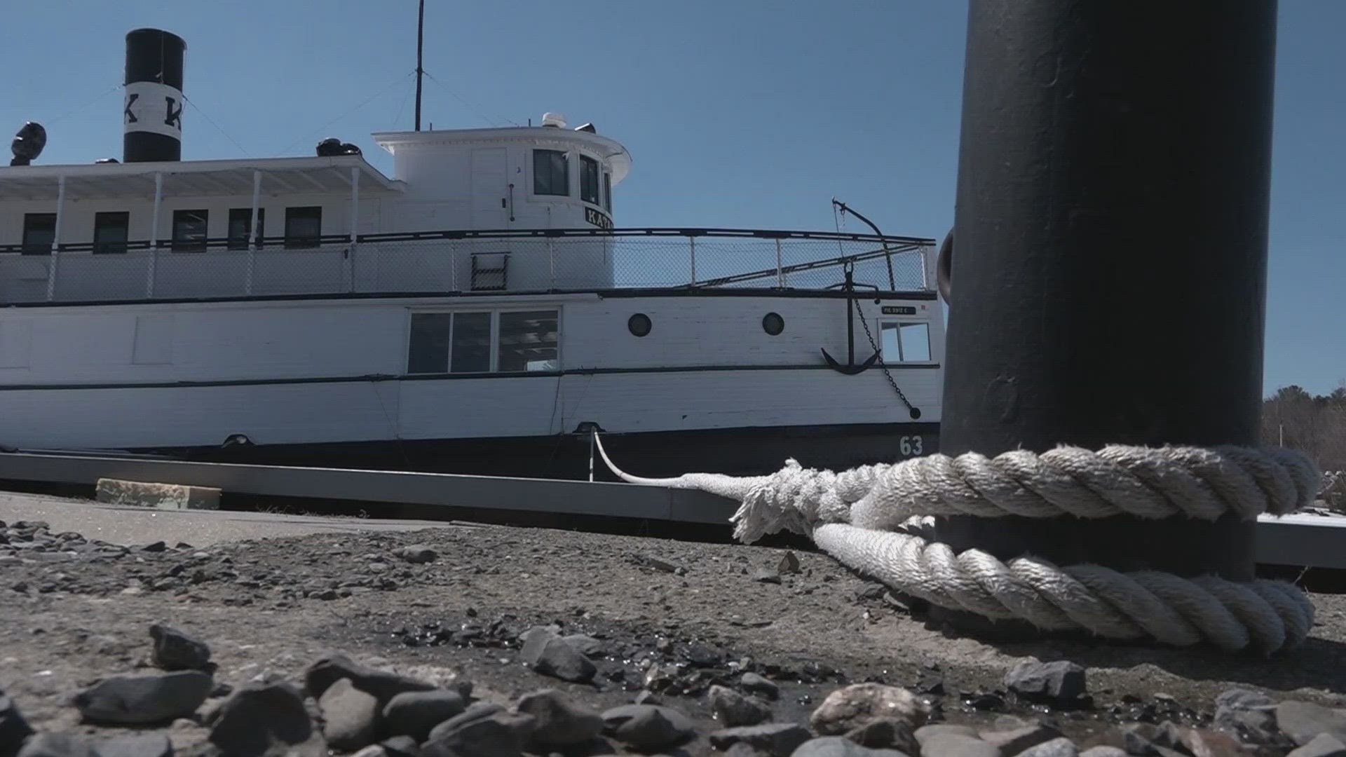 The Boothbay Harbor Shipyard is replacing the 100-year-old steamboat's rear upper deck—the first of many projects to restore the iconic attraction.