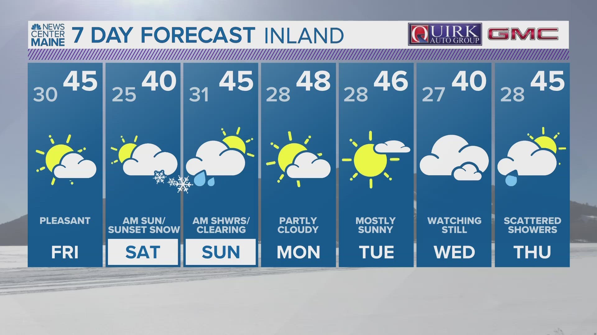 NEWS CENTER Maine Weather Forecast Updated 6pm Thursday, March 23rd.