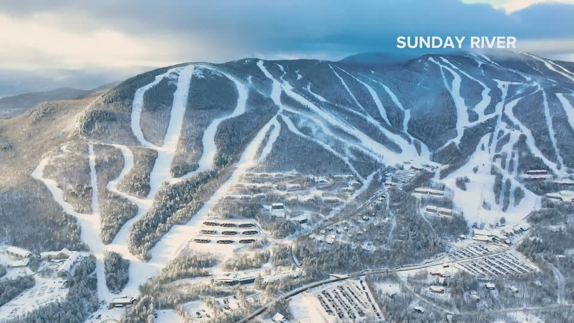 Ski areas like Saddleback, Sunday River and Sugarloaf all saw several inches of snow ahead of Christmas vacation week