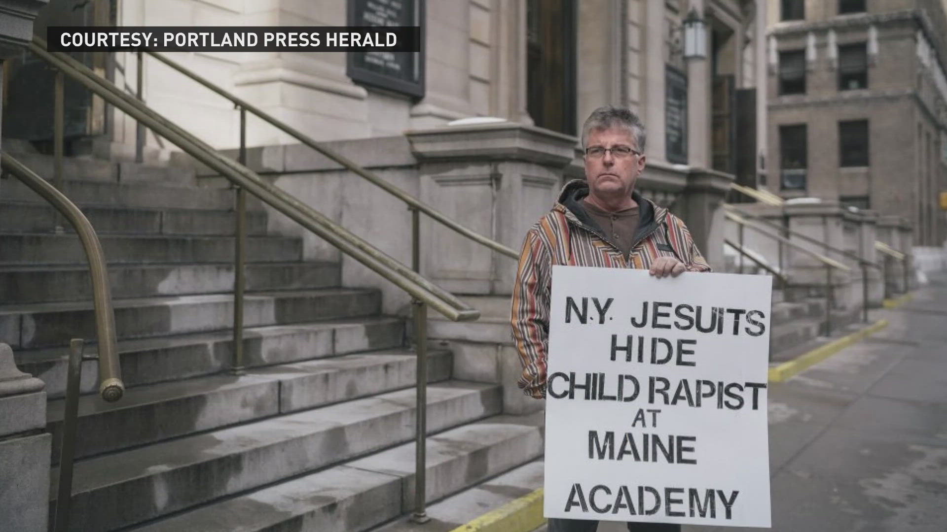 Neil Gumpel says a Jesuit priest abused him in the ’70s; a settlement was reached after years of legal effort.
