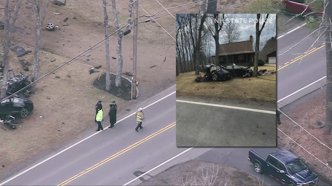 Man dies, woman and children injured in New Hampshire crash