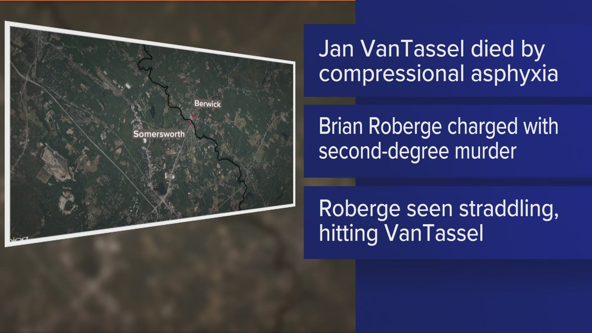 Brian Roberge of Somersworth, New Hampshire, has been charged with second-degree murder.