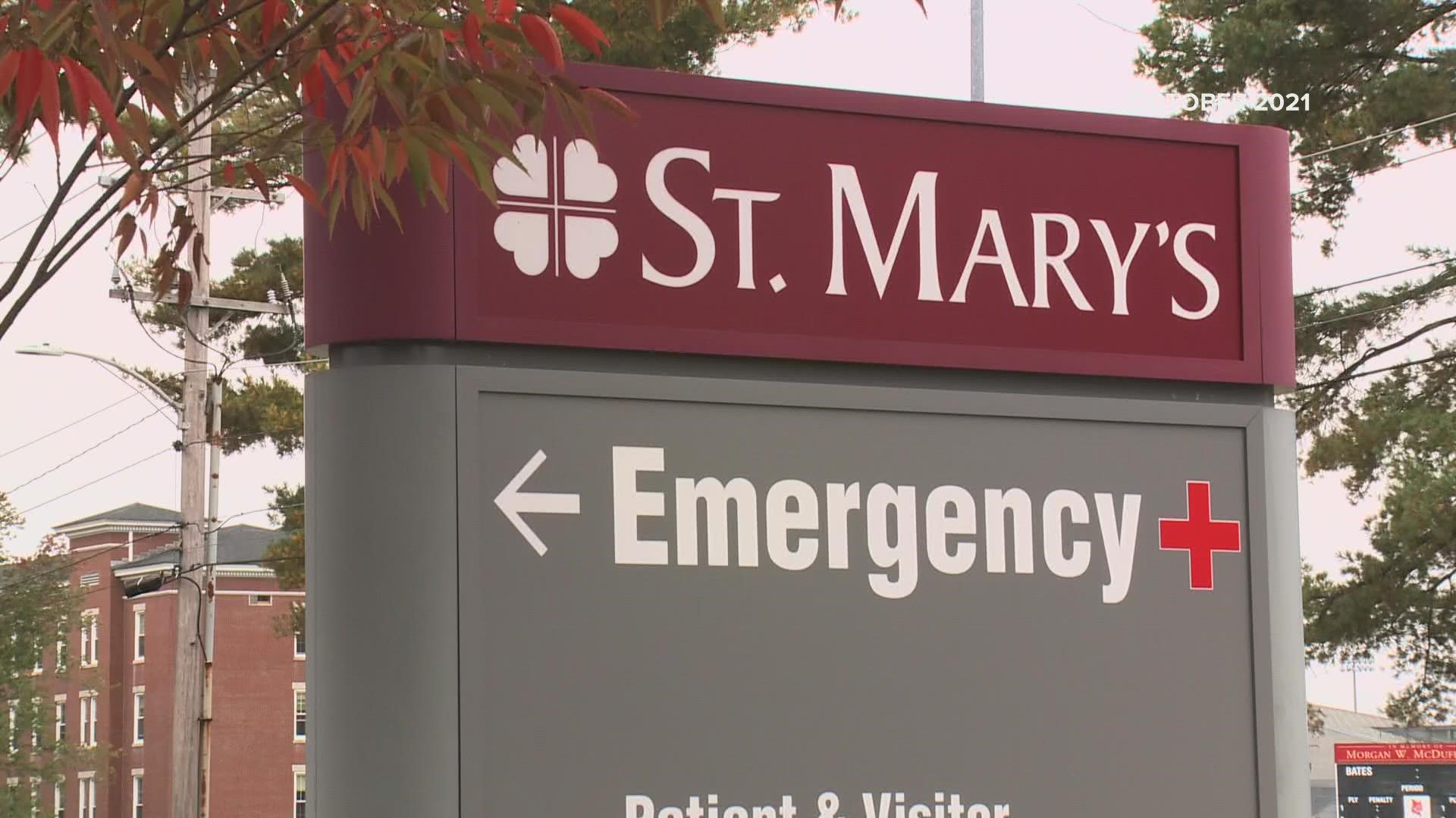 St. Mary's Hospital at "critical" staffing, allows some COVID-positive workers to return
