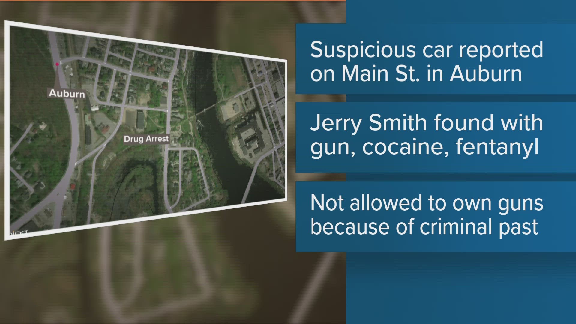 Jerry Smith is reportedly not allowed to be in possession of guns due to his criminal history. Suspected cocaine and fentanyl also were found in his car.