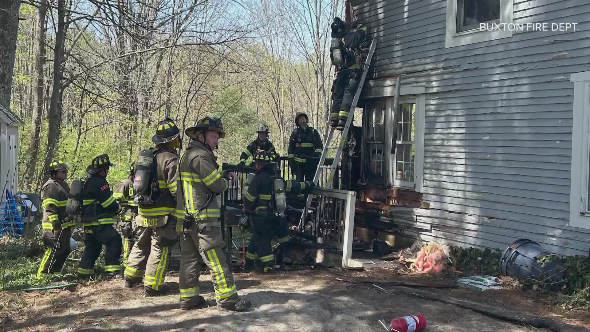 Buxton's fire chief said the fire started because the homeowner reportedly did not appropriately discard cigarette butts.