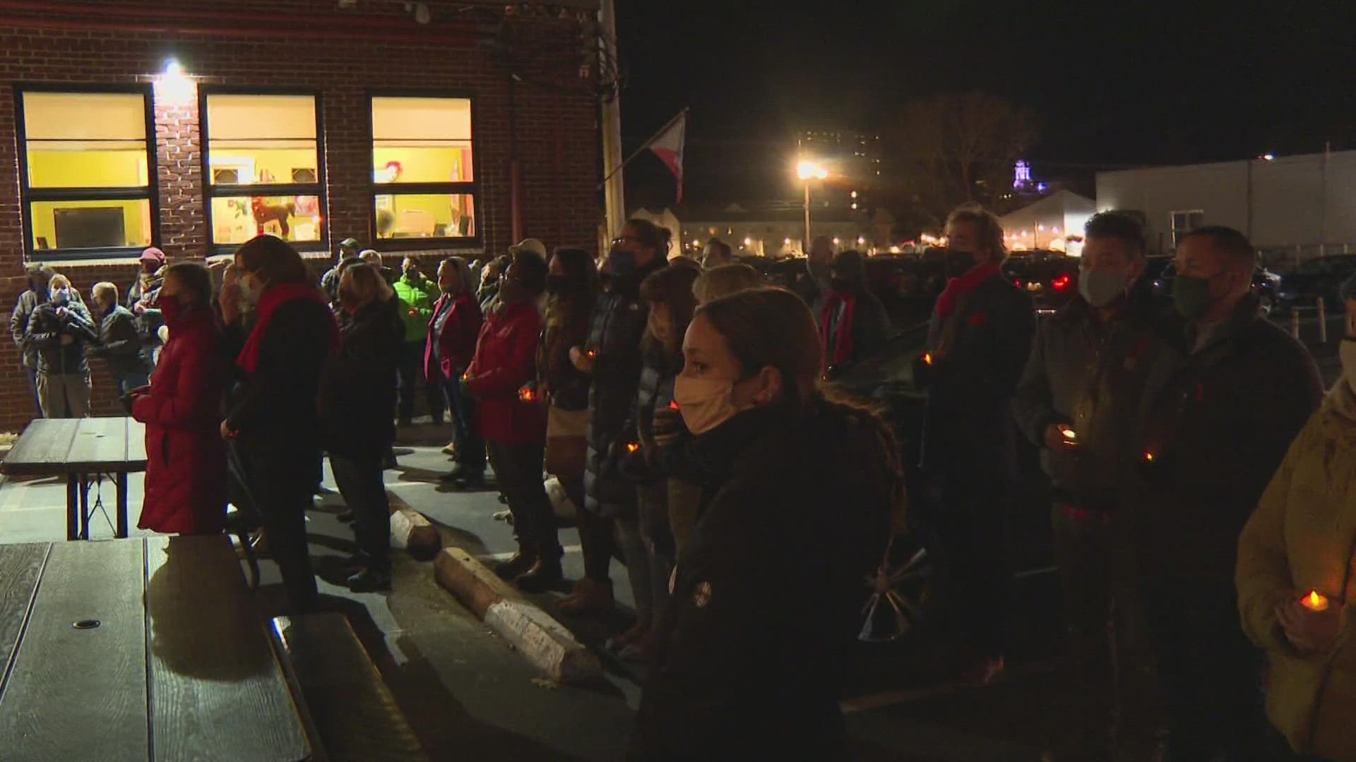 The vigil was put on by The Franny Peabody Center, who offers comprehensive services to those living with HIV.