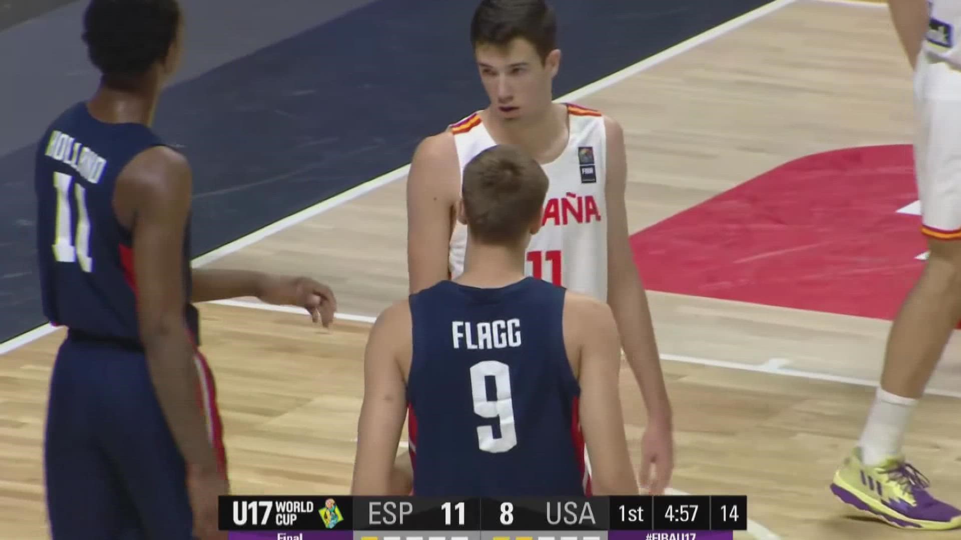 Flagg had 10 points, 17 rebounds, 8 steals, 4 blocks, and 2 assists in Team USA's championship win over Spain.