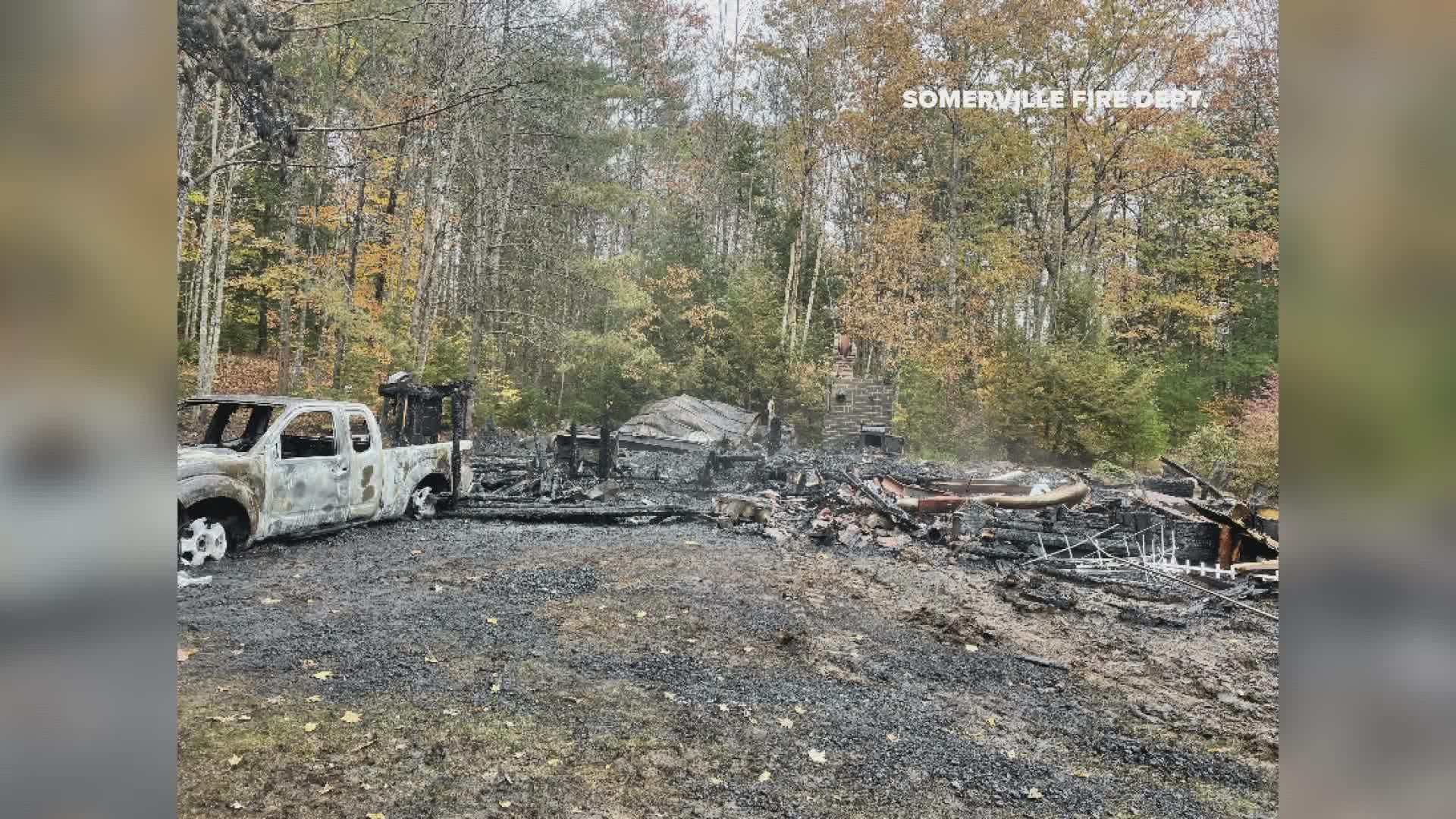 A team of investigators from the fire marshal's office say they were processing the scene from a fire on Crummet Mountain Road when they found human remains