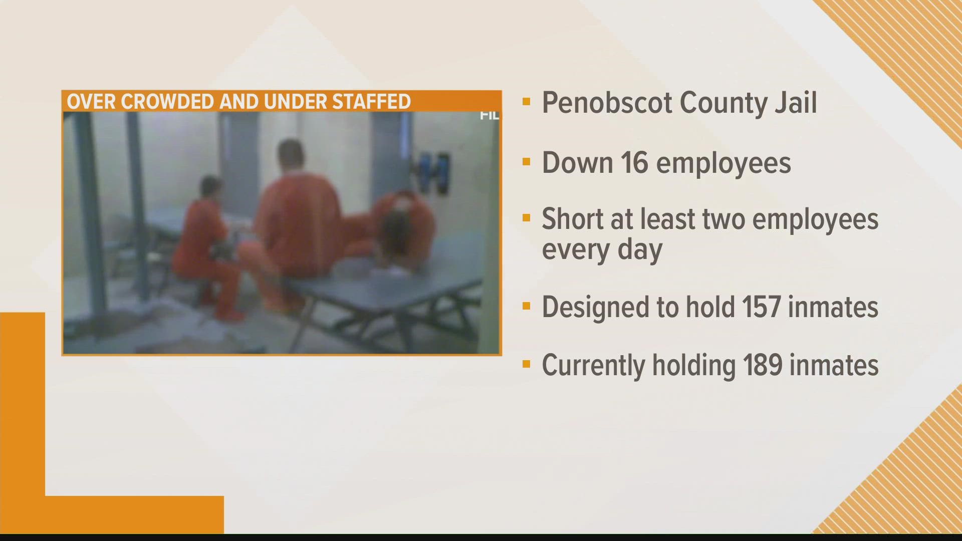 The Penobscot County Jail is currently down 16 employees. Sheriff Troy Morton said this ongoing issue increased dramatically in the last three months.