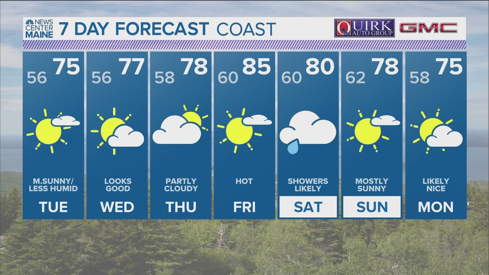NEWS CENTER Maine Weather Video Forecast Updated 5pm Monday, June 27th