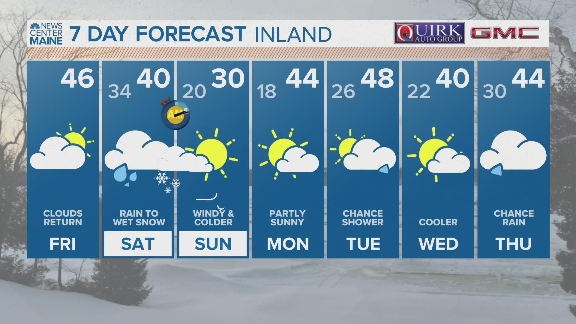 NEWS CENTER Maine Weather Video Forecast 03.11.22 Updated Noon