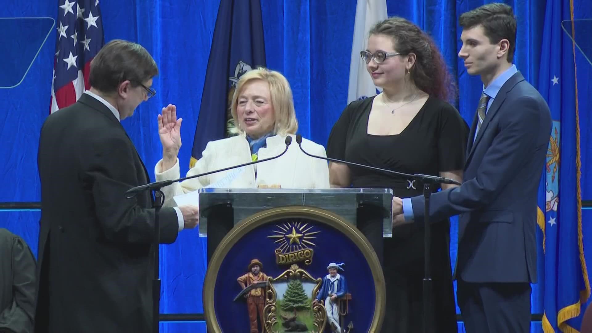 The inauguration ceremony began at 4:30 p.m. Wednesday at the Augusta Civic Center.
