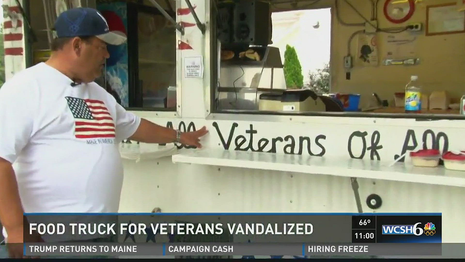 Veterans' food truck vandalized with offensive messages