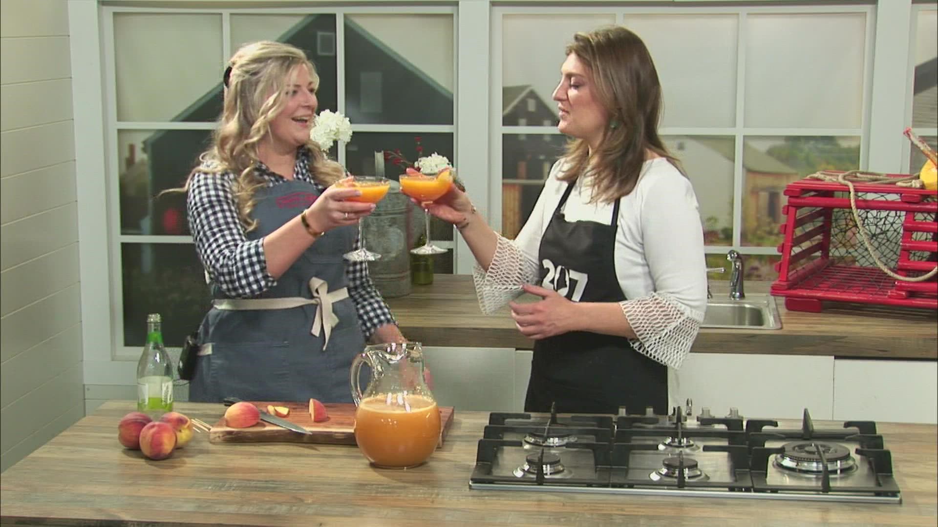 Tara Cannaday from Pot + Pan is in the 207 Kitchen showing us how to make a peach inspired mocktail.
