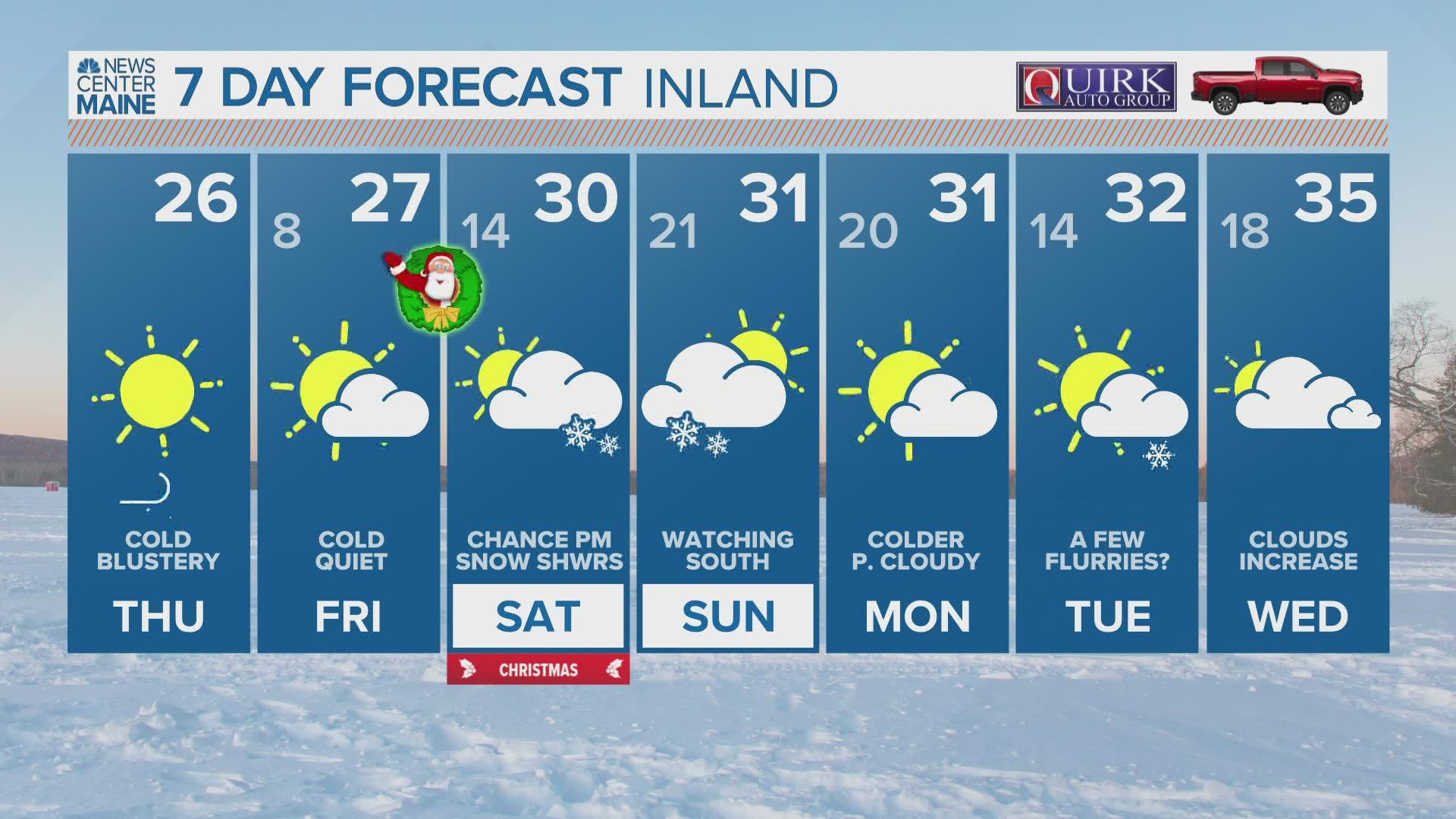 Weather For Christmas 2022 In Maine Maine Weather: Snow Possible For Christmas Weekend | Newscentermaine.com