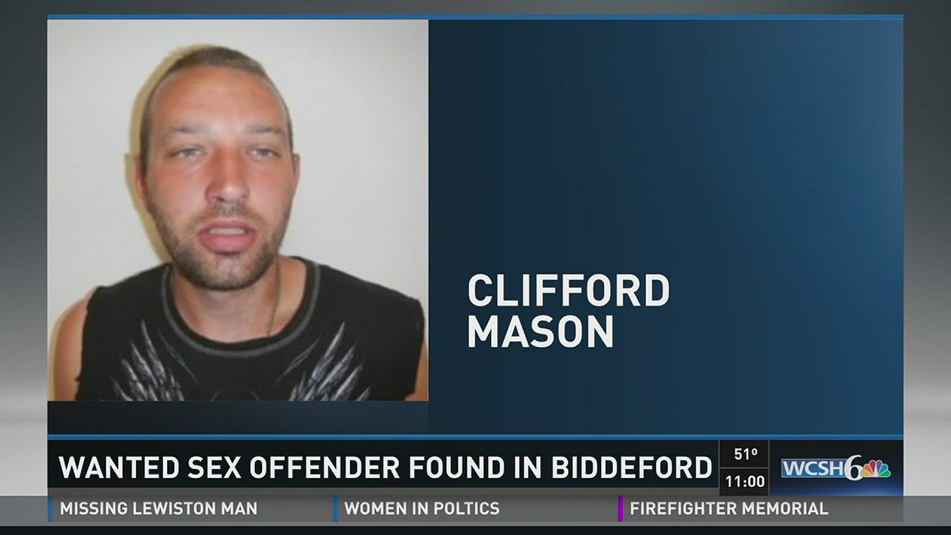 Wanted sex offender found in Biddeford