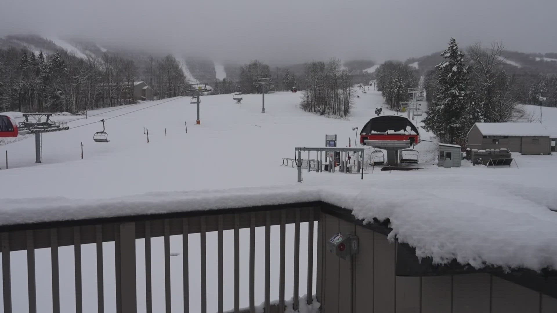 Wednesday's storm dumped as much as seven inches over Sunday River.