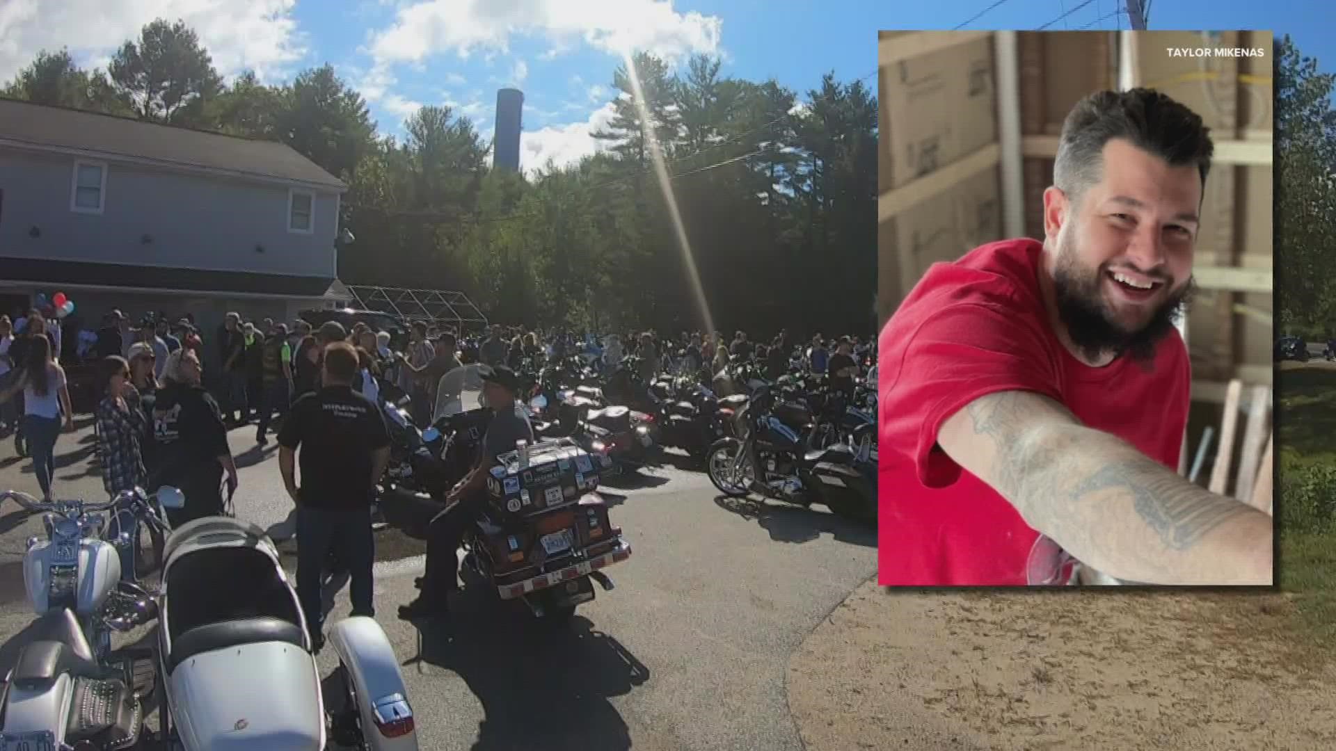 On Sunday, more than 400 motorcyclists rode through Waterboro to honor 31-year-old Douglas Michaud Jr. who police say was shot and killed earlier this month.