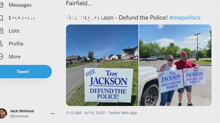 Misleading 'defund the police' political ads pop up in rural Maine