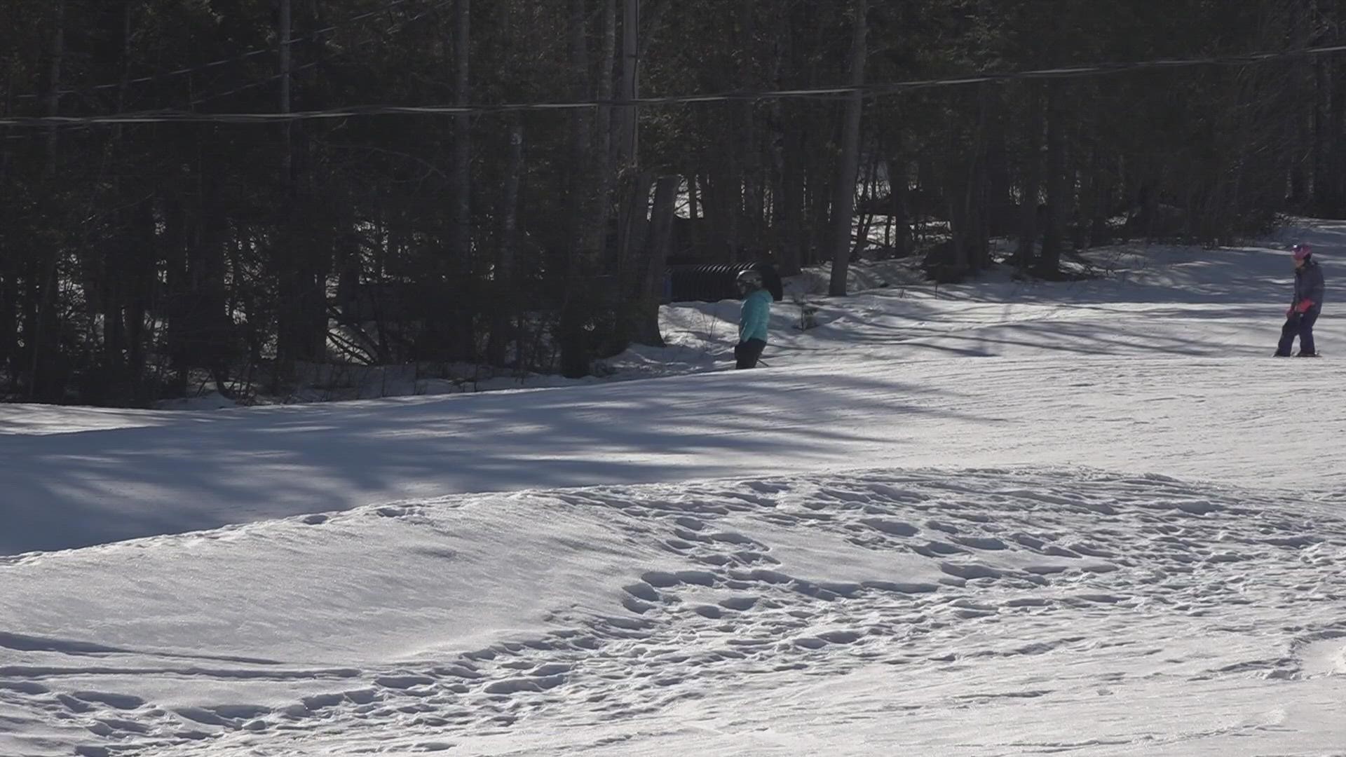 NEWS CENTER Maine reporter Lorraine Muir shares updates on the winter storm from New Hermon Mountain Ski Area.