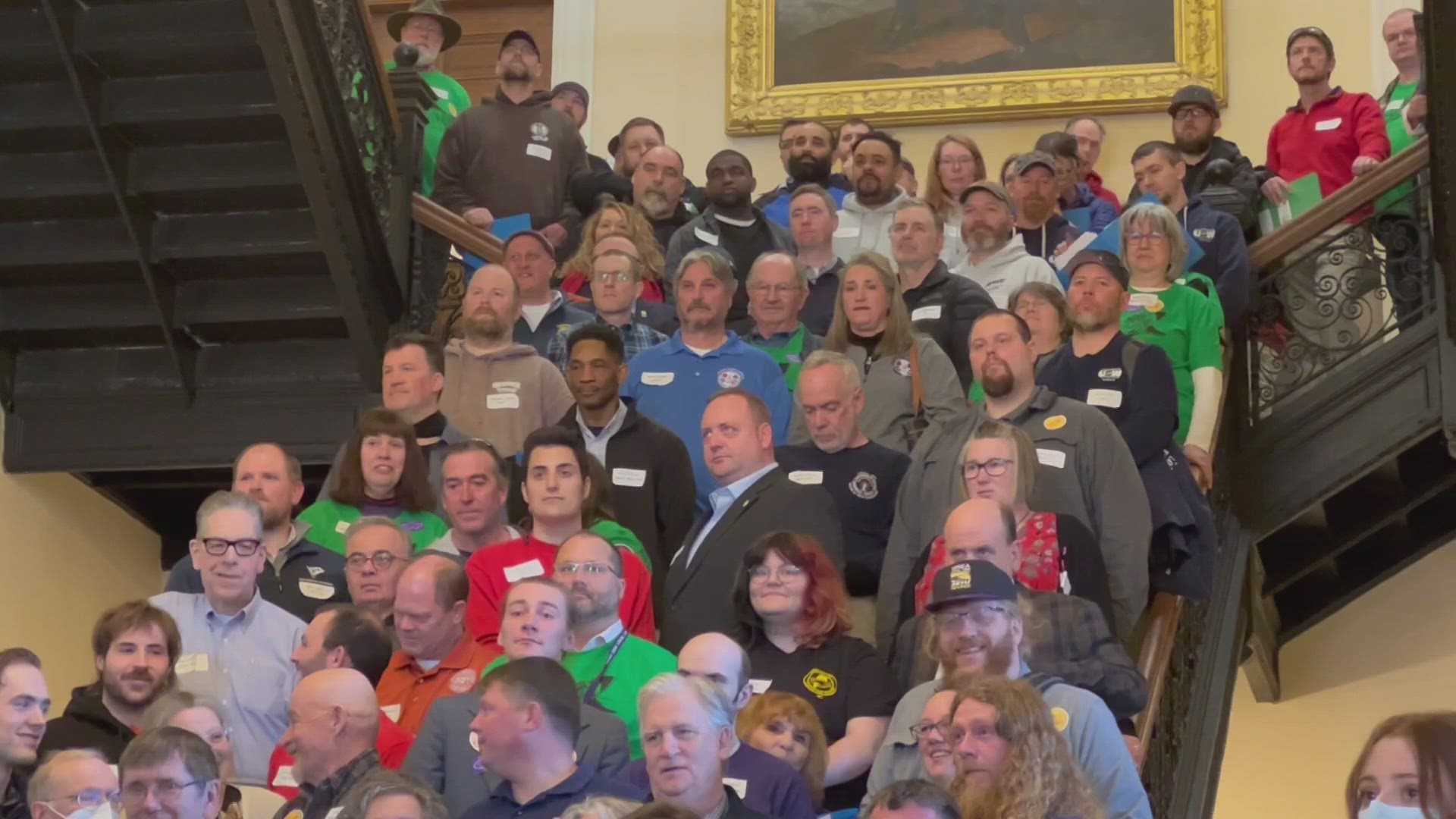 More than 200 union workers from across the state gathered in Augusta for the AFL-CIO's Labor Lobby Day on Thursday.