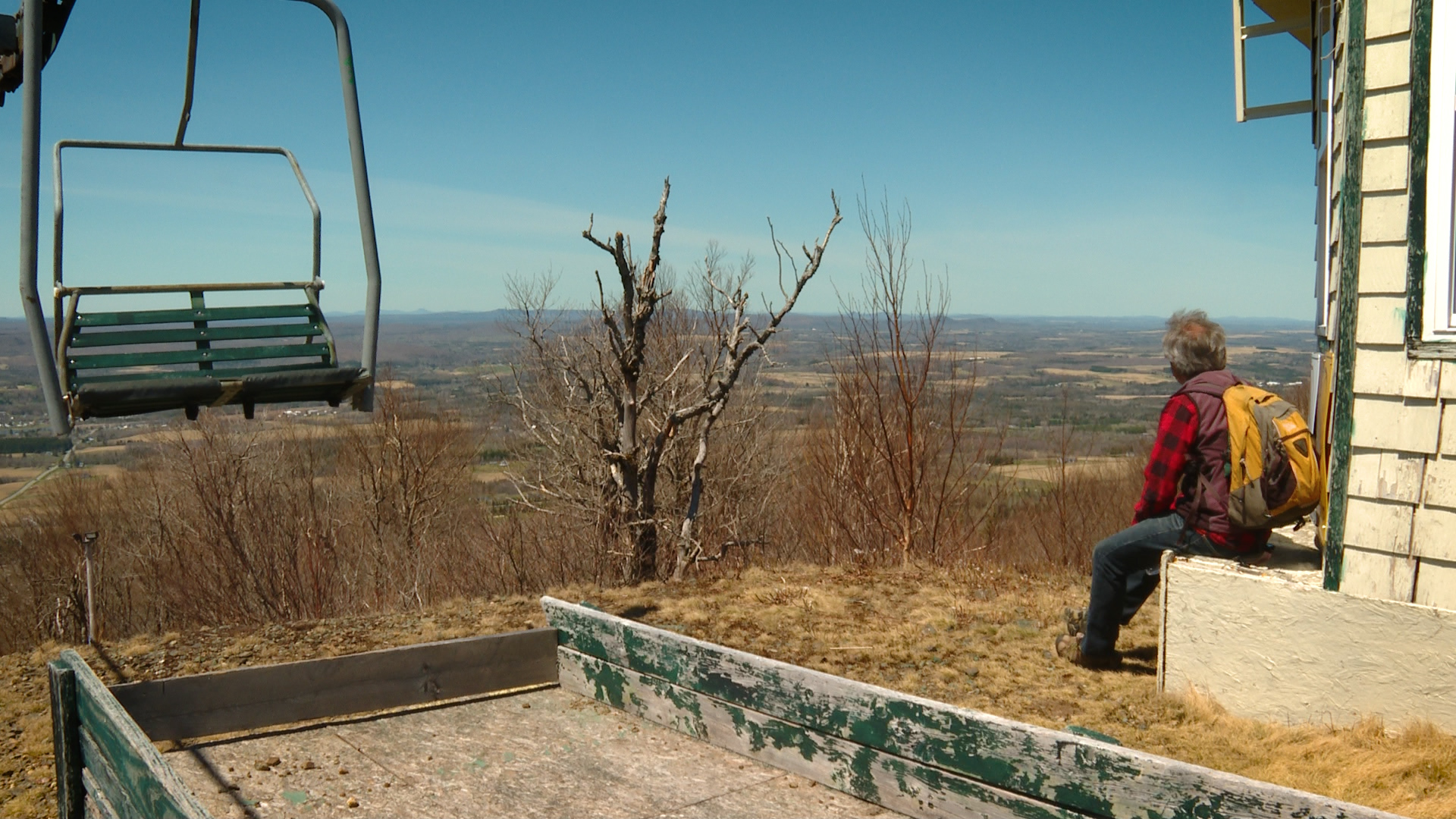 You've got to earn the view, this time of year, from BigRock Mountain in Mars Hill. The view from this County ski area is worth the effort.