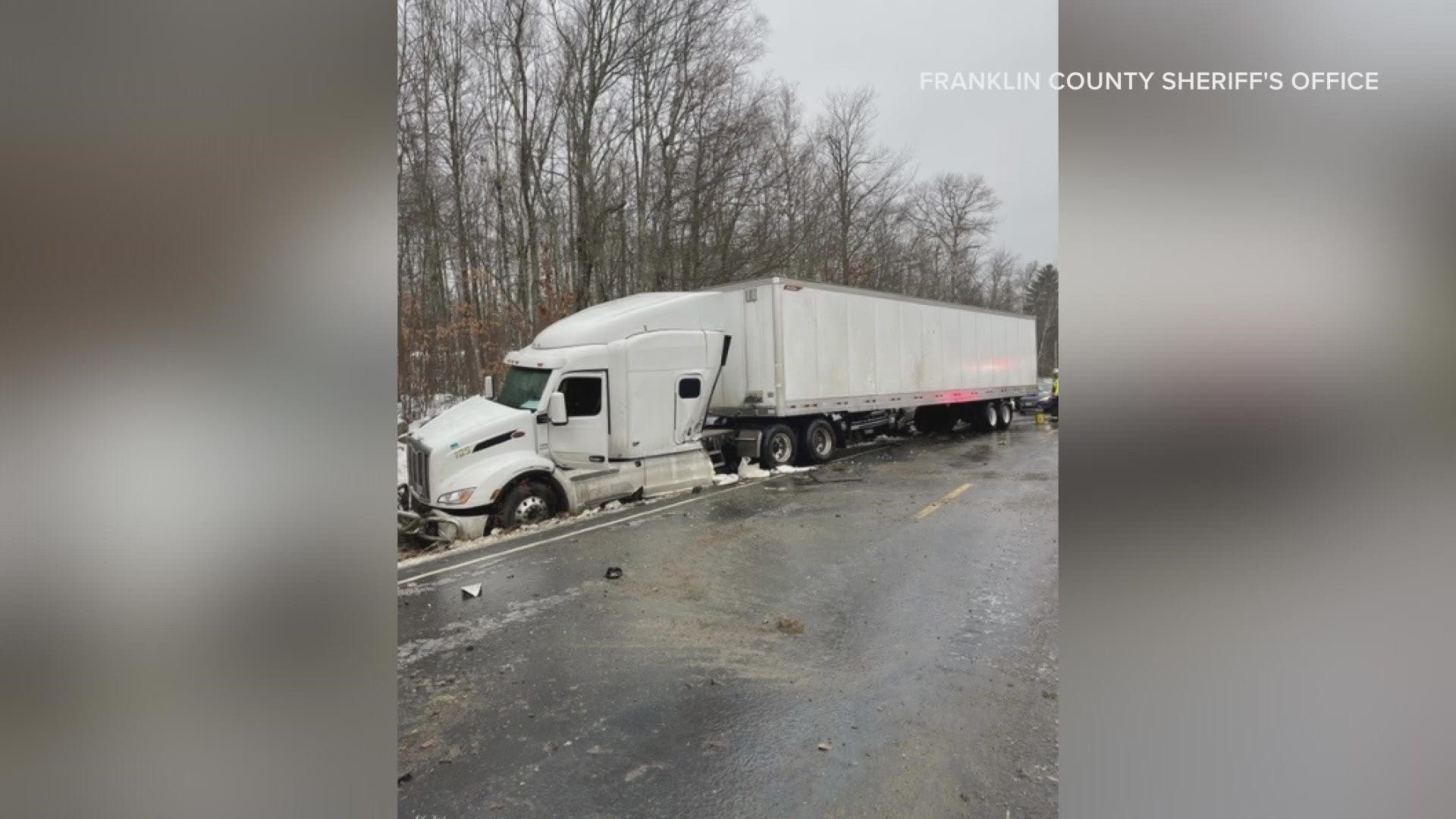 Freezing rain causes multi-vehicle crash in New Sharon, deputies say