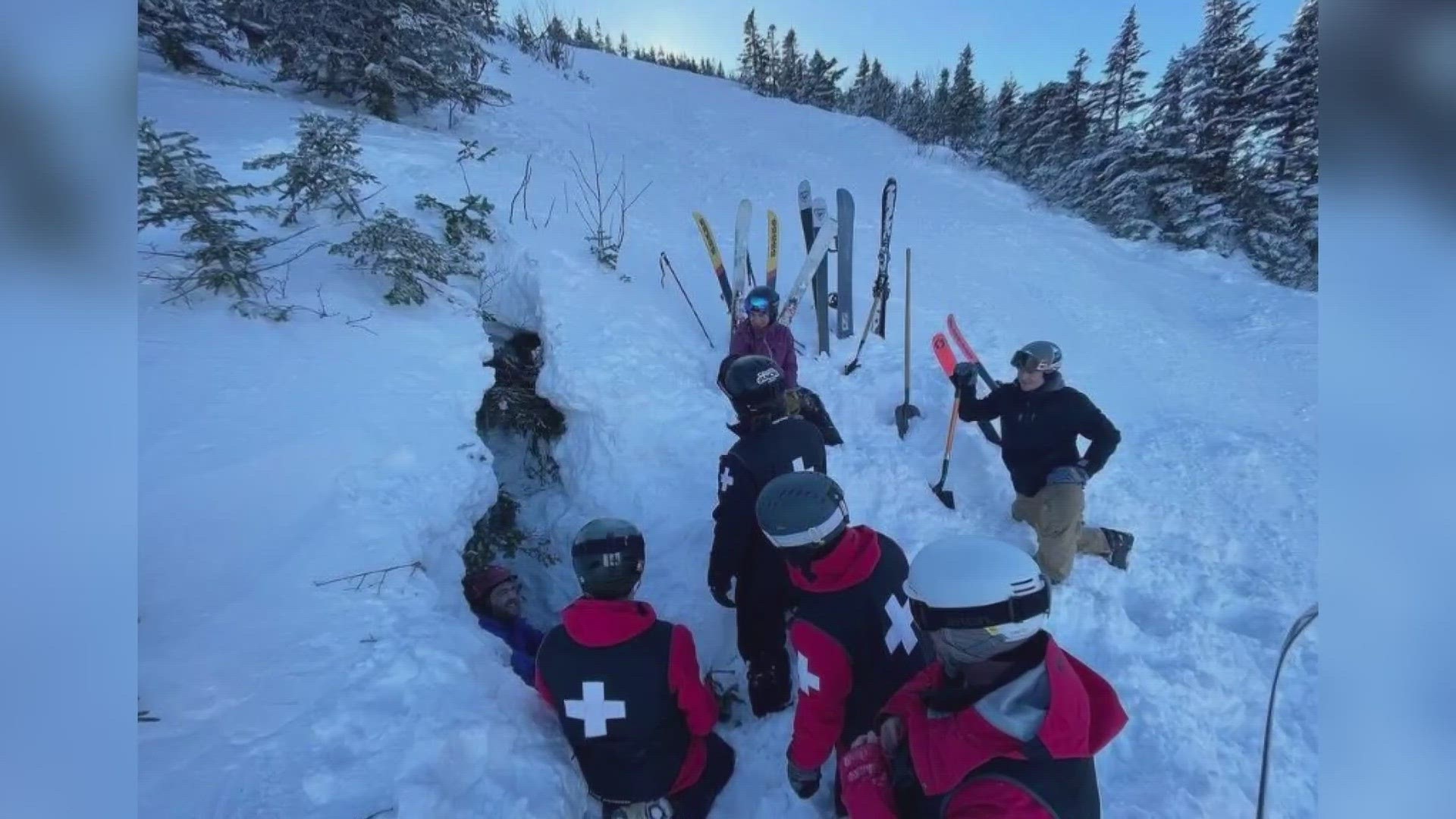 Sugarloaf Maine Skier Rescued From Rare East Coast Tree Well |  Newscentermaine.Com