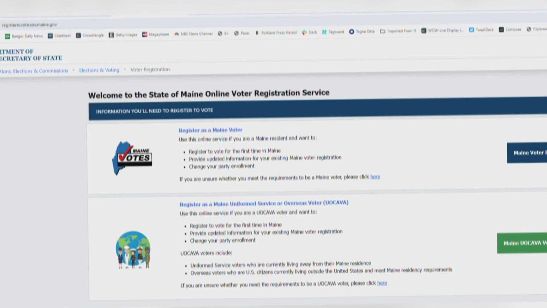 This is the first time the state has offered residents the chance to register to vote online. The deadline to utilize the tool is Oct. 15 at midnight.