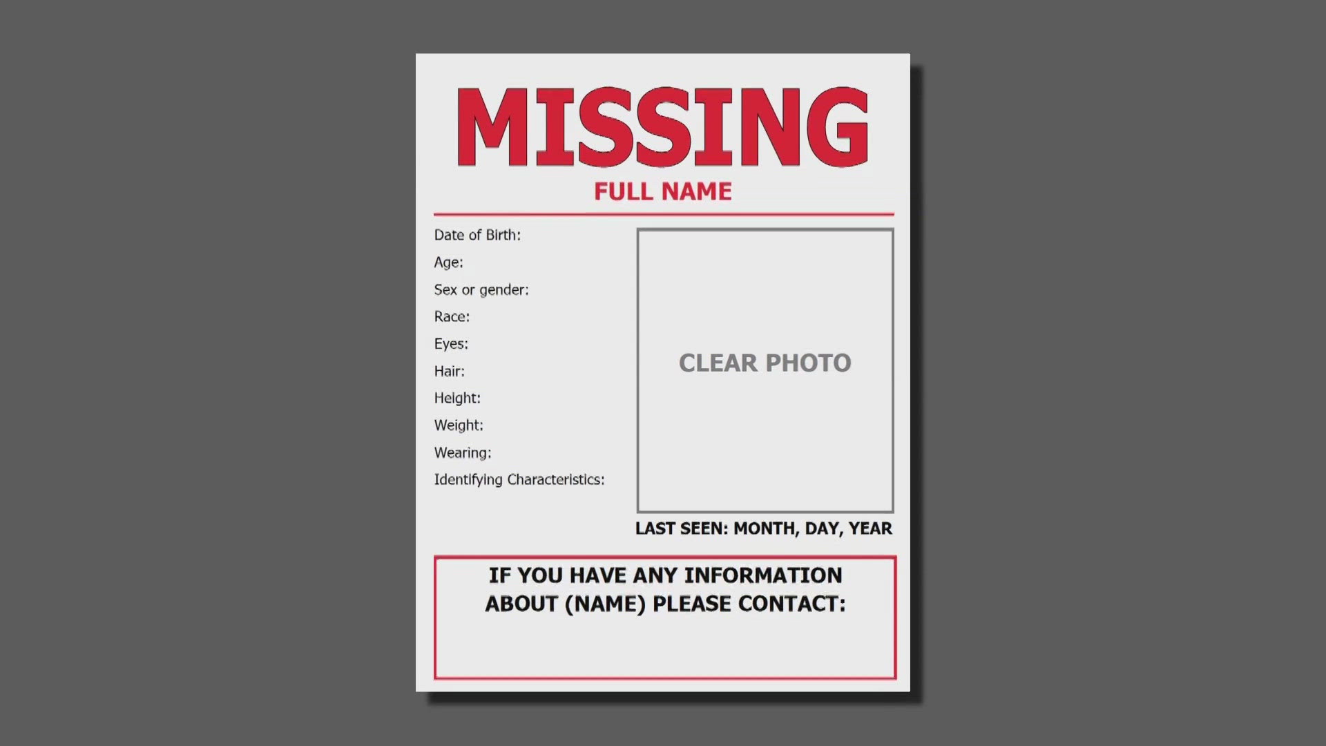 Here s How Missing Person Reports Are Filed Newscentermaine