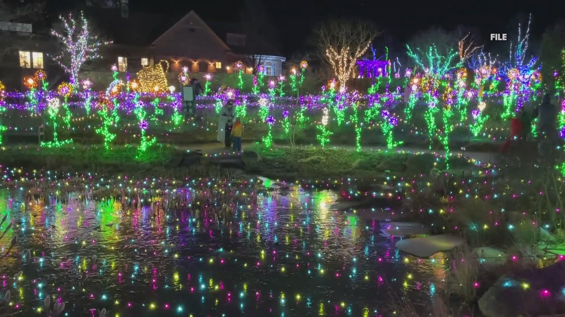 It's the annual light display at the Coastal Maine Botanical Gardens in Boothbay, which is celebrating its 10th year of the event.