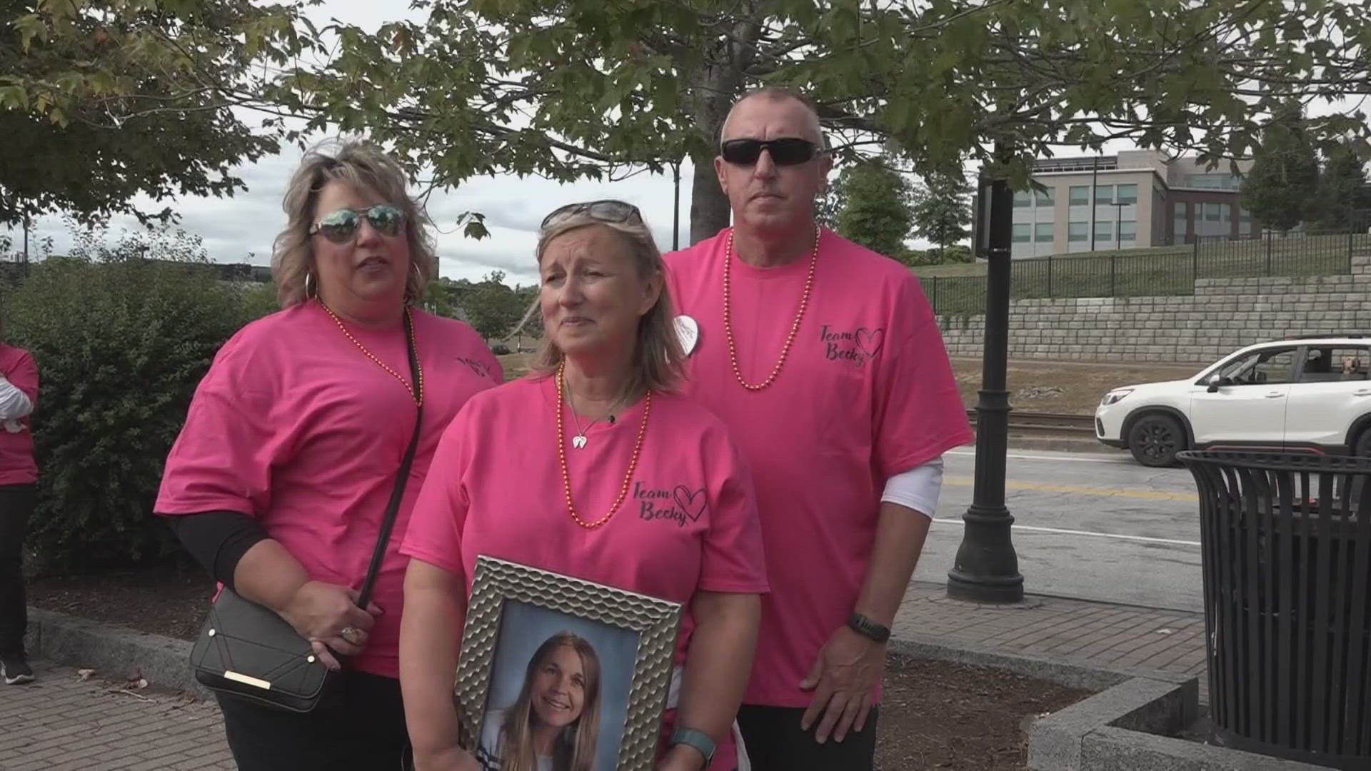 Nearly 400 people gathered Saturday at Bangor's Waterfront for the annual Out of Darkness Walk hosted by The American Foundation for Suicide Prevention.