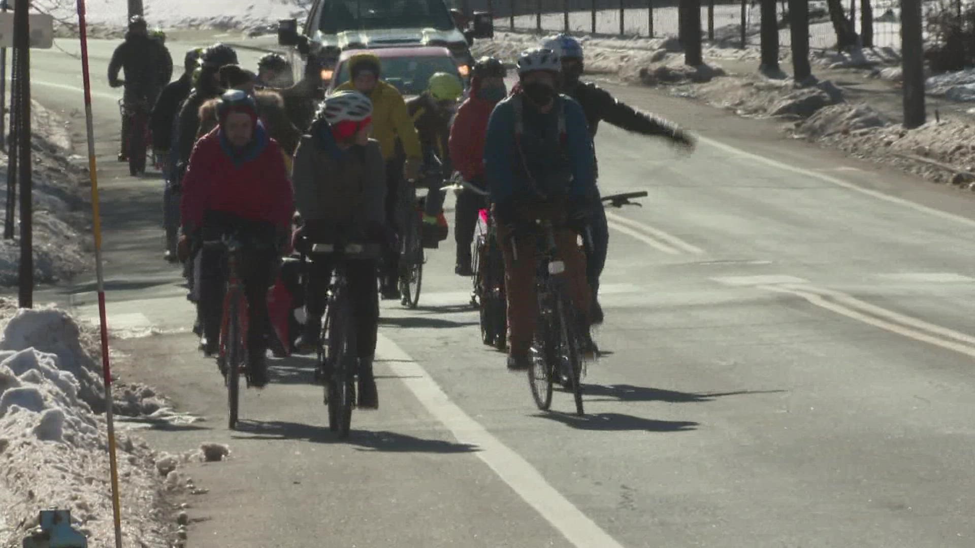 More than a dozen cyclists took part in an audit of the city's bike lanes on Sunday as part of the Bicycle/Pedestrian Advisory Committee.