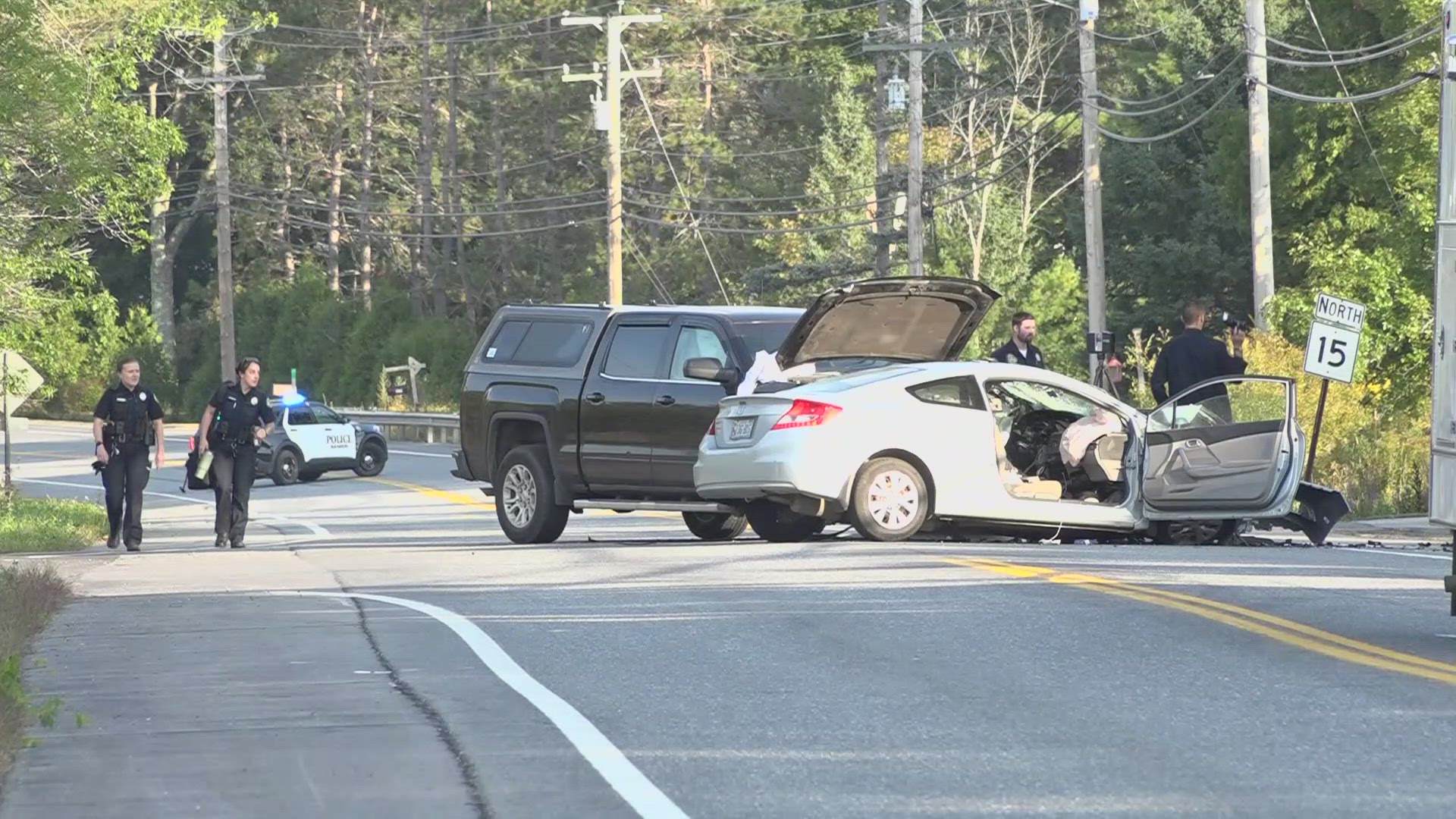 Investigators say speed and alcohol are believed to be contributing factors in the crash on Broadway. No charges have been filed.