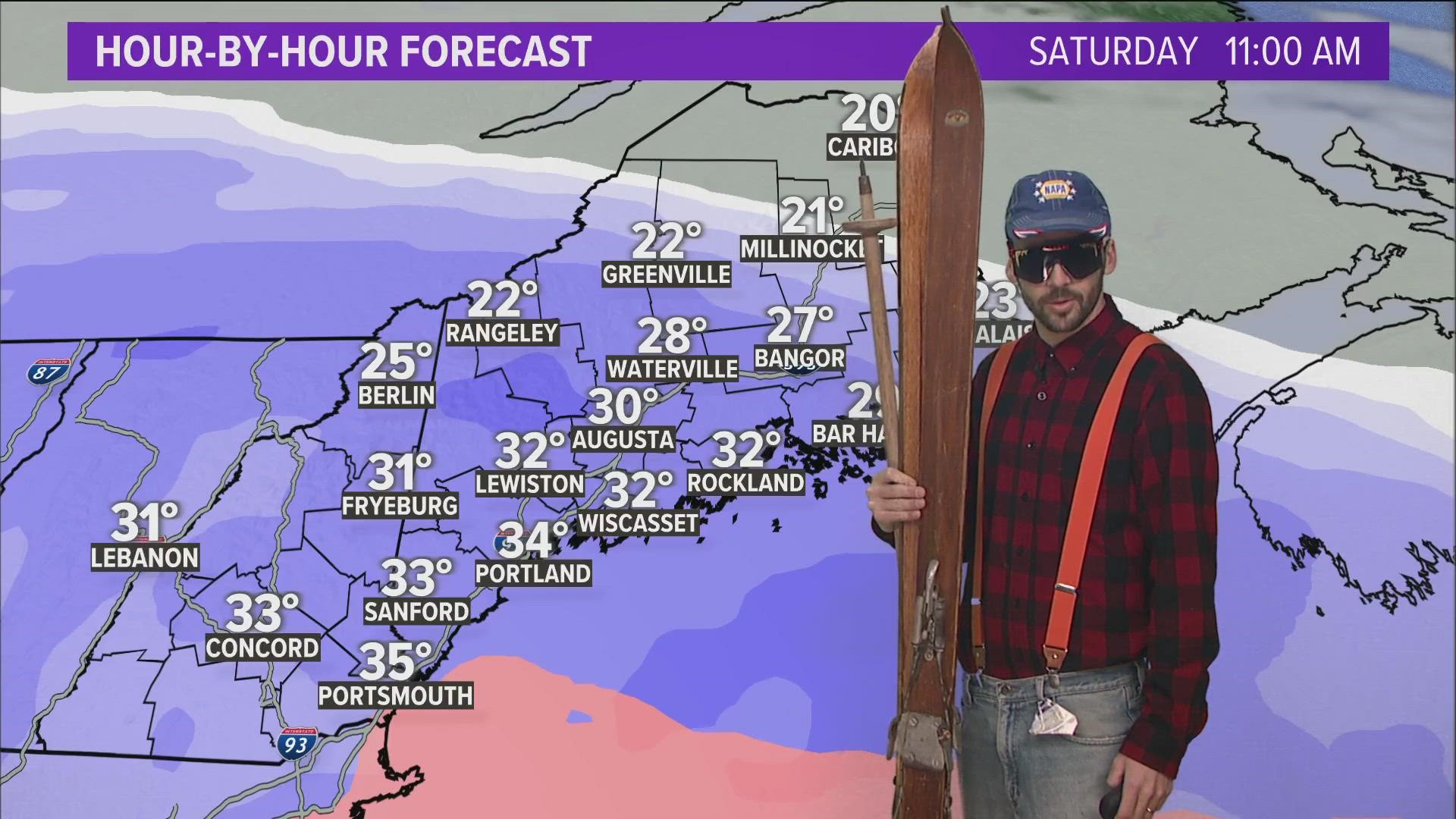 Wicked-special guest Donny Pelletier told us what to expect on the slopes as snow sweeps across the state on Saturday.