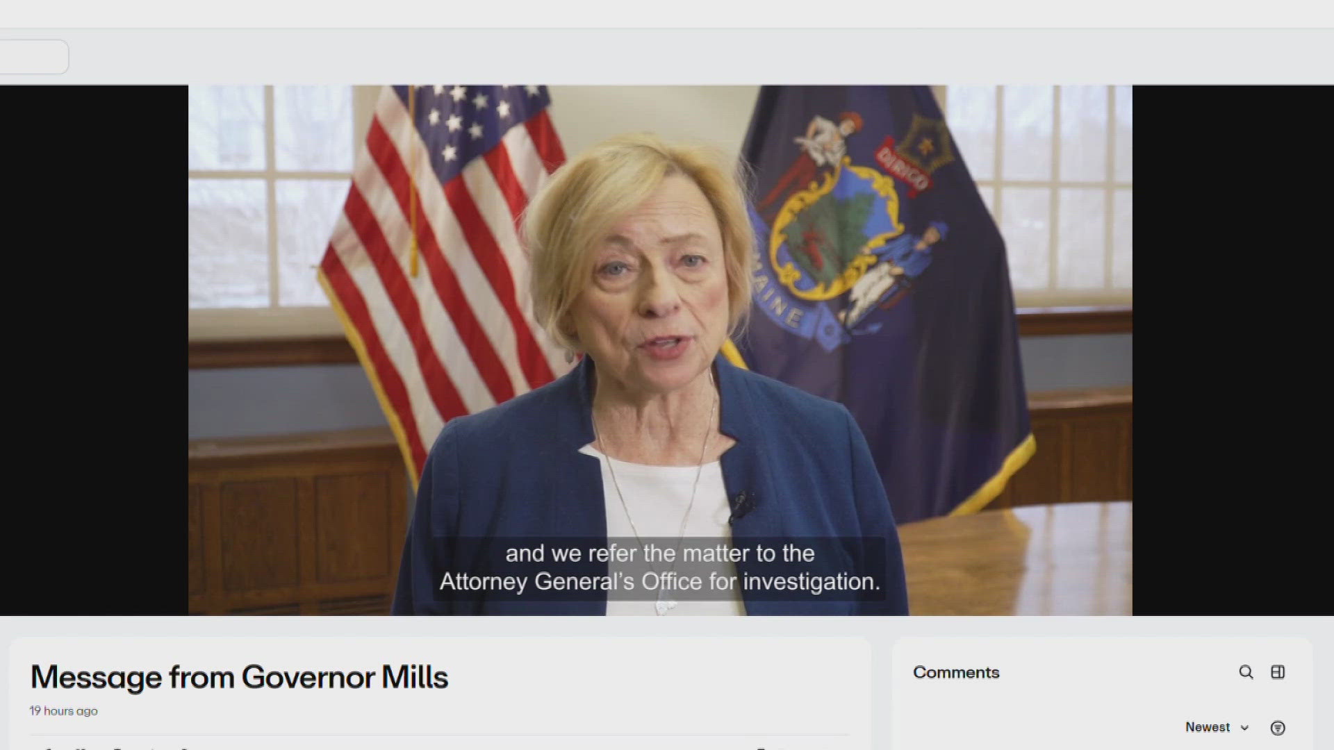 newscentermaine.com - Jane Park - Gov. Janet Mills responds to Dr. Oz on questions related to MaineCare fraud, tracking payments