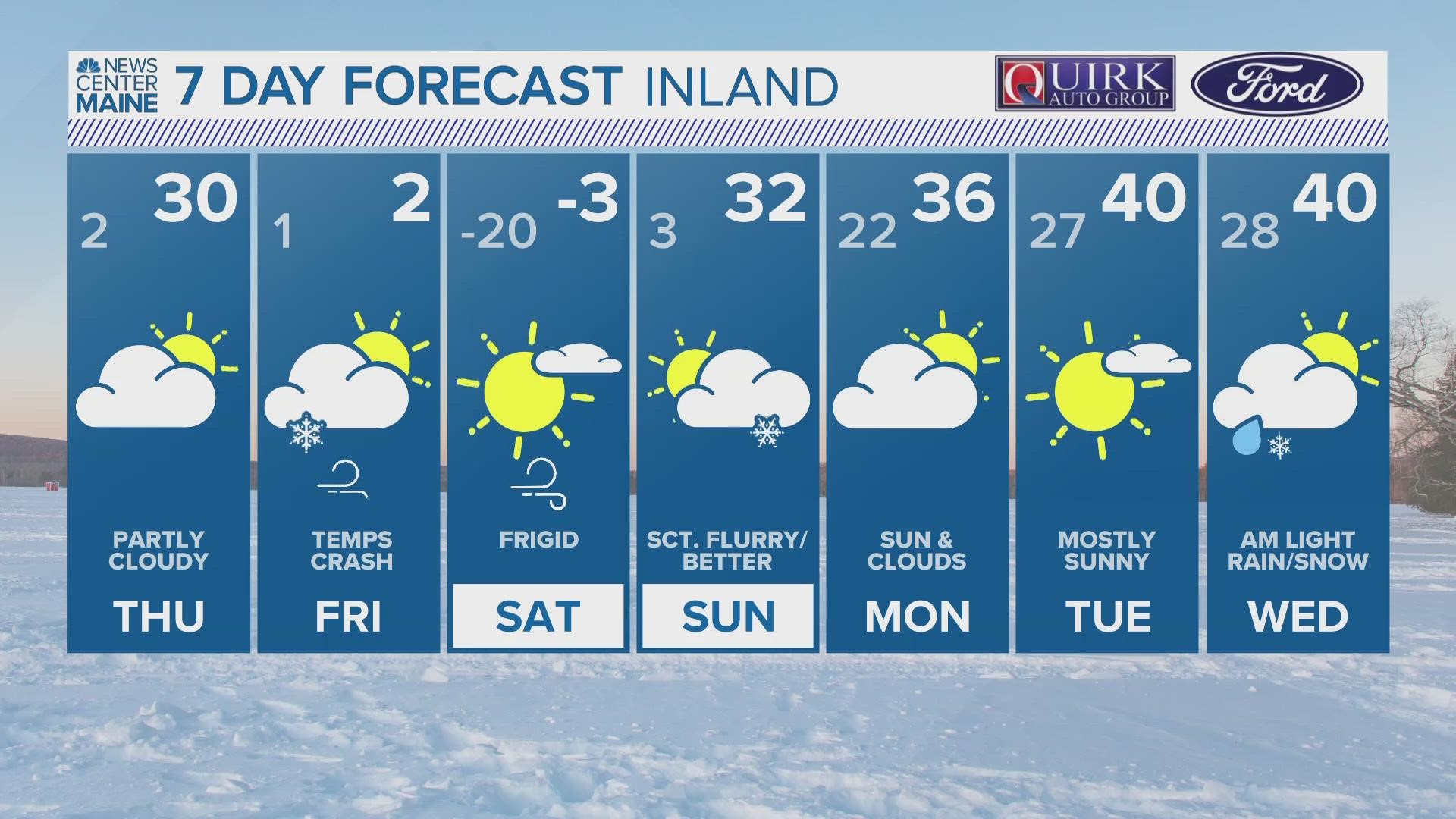NEWS CENTER Maine Weather Forecast updated 02.01.23