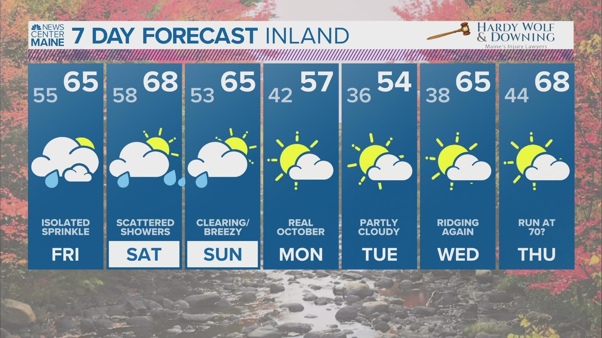 NEWS CENTER Maine Weather Video Forecast Updated 5:00pm Thursday, October 14th