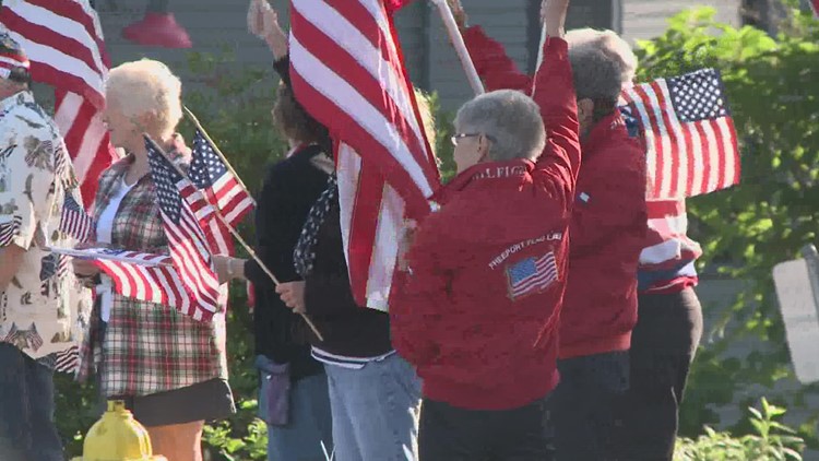 The Freeport Flag Ladies mark the anniversary of September 11th