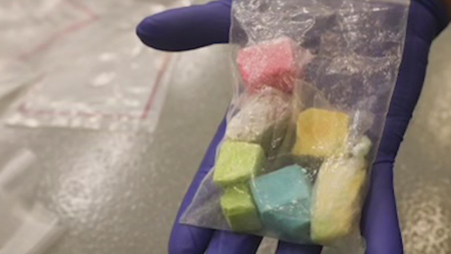The U.S. Drug Enforcement Administration said that "rainbow fentanyl" has been found in 21 U.S. states so far, including one in New England: Maine.