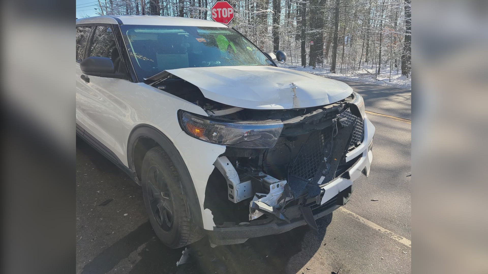 The driver of the vehicle, a 39-year-old man from Saco, was brought to a hospital with injuries not considered life-threatening, according to a news release.