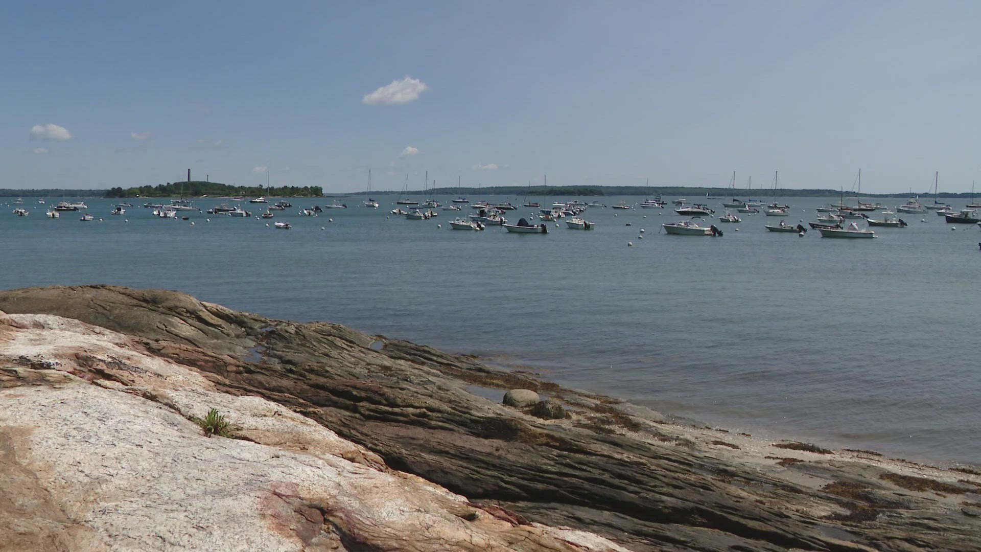 Officials said the body was found Friday morning by a recreational fisherman about 100 yards off Chebeague Island.