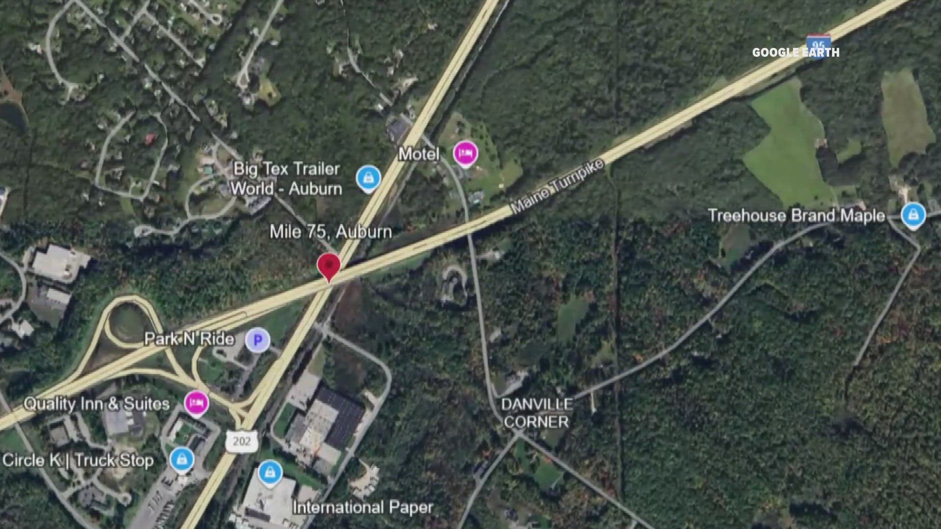 The crash occurred at about 12:30 a.m. Friday on the Maine Turnpike in Auburn.