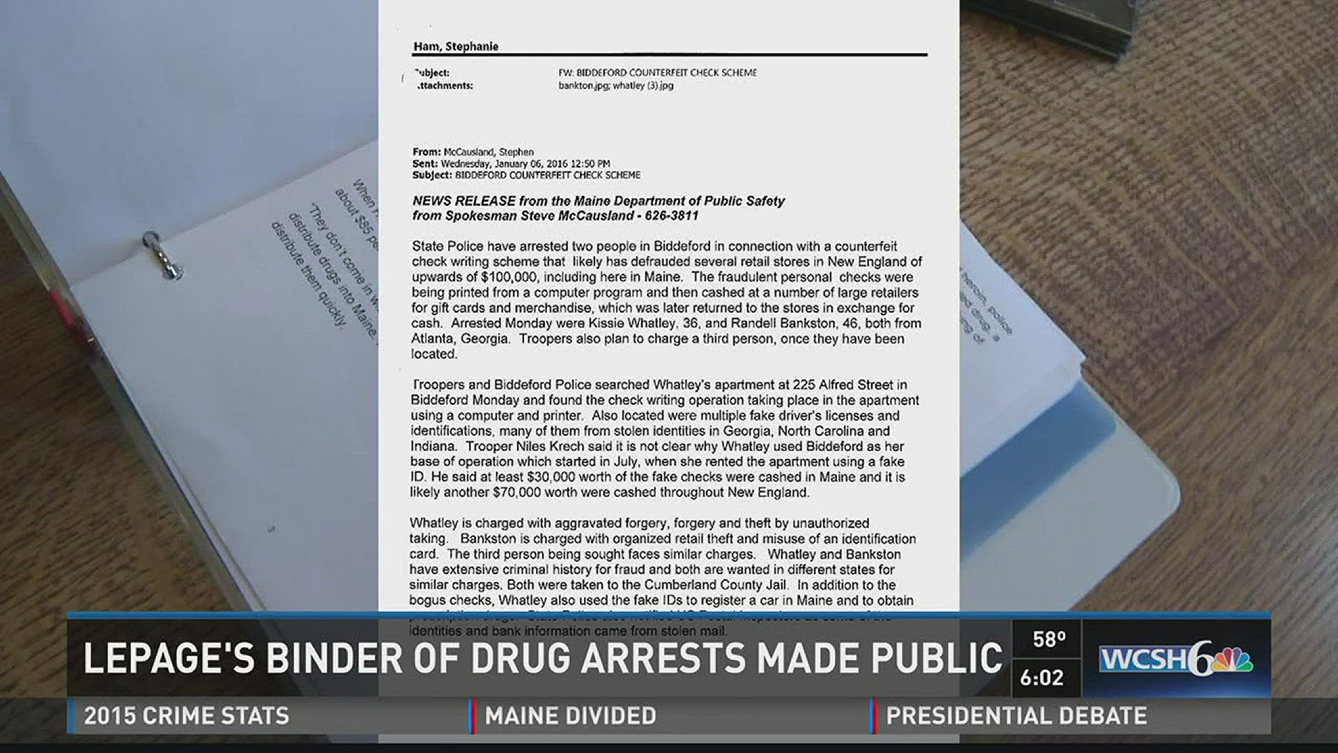 LePage's binder of drug arrests made public
