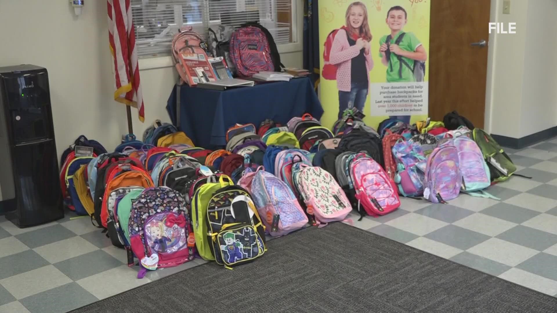 For five years, Ava Burke has requested backpacks in lieu of birthday gifts to help area students be prepared to go back to school.