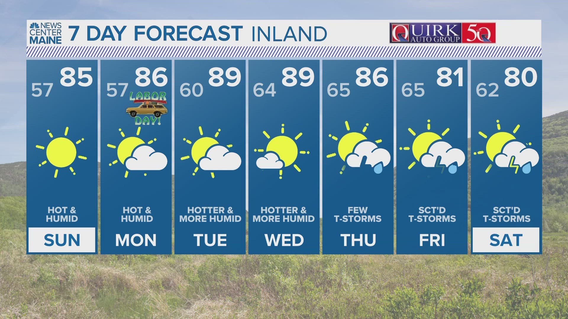 NEWS CENTER Maine Weather Video Forecast UPDATED 11pm Saturday, September 2nd, 2023