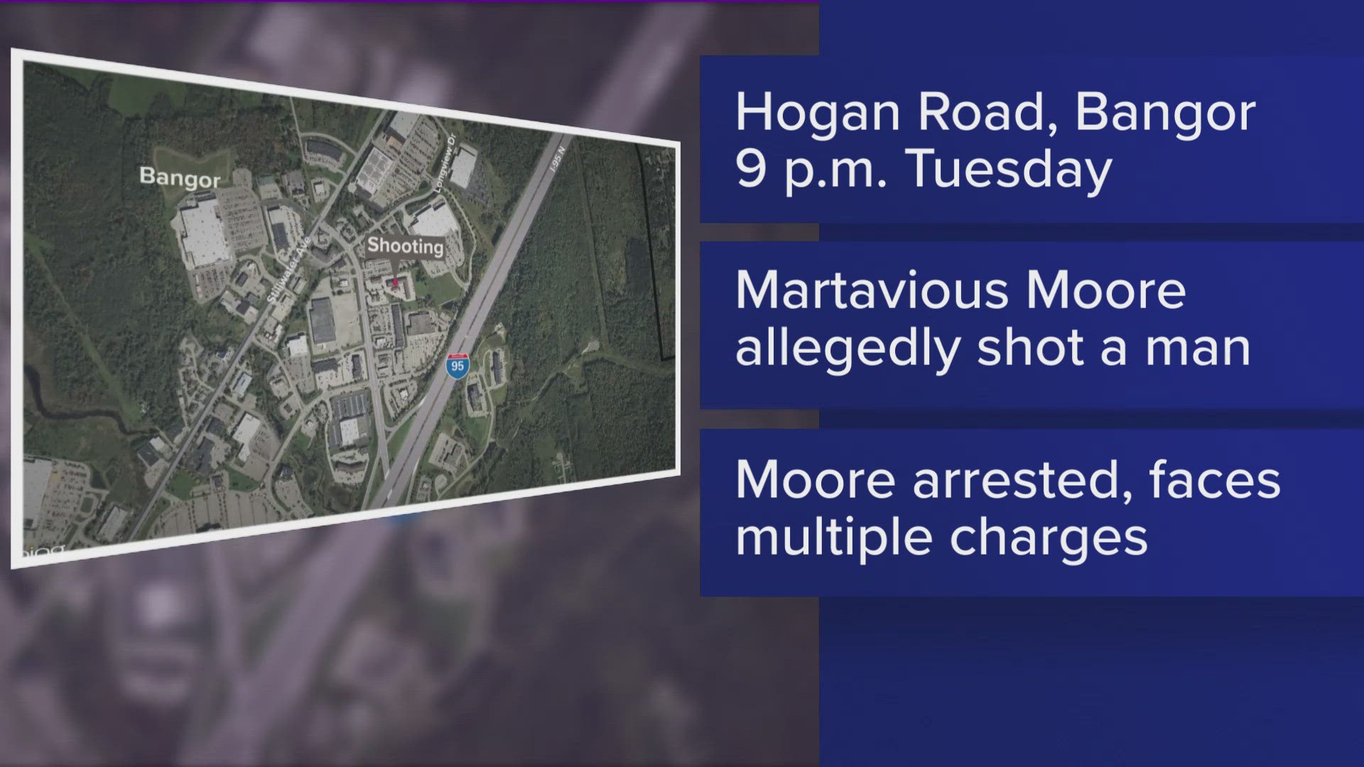 One person who was found with a gunshot wound was in critical condition as of Wednesday morning, according to Bangor police.