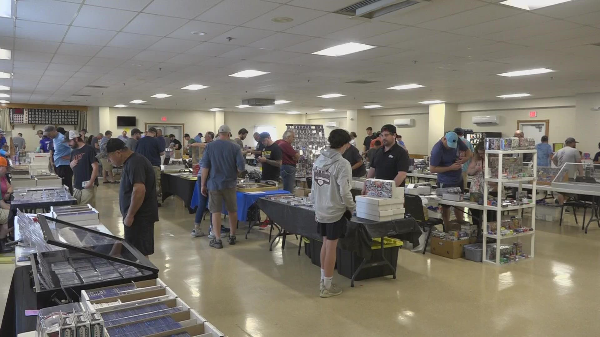 Folks gathered at the Elks Lodge in Bangor on Saturday, August 13 for a sports collectibles and memorabilia show, held every two months.