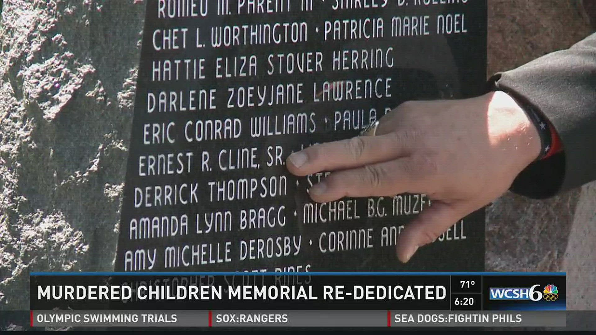 Murdered children memorial re-dedicated